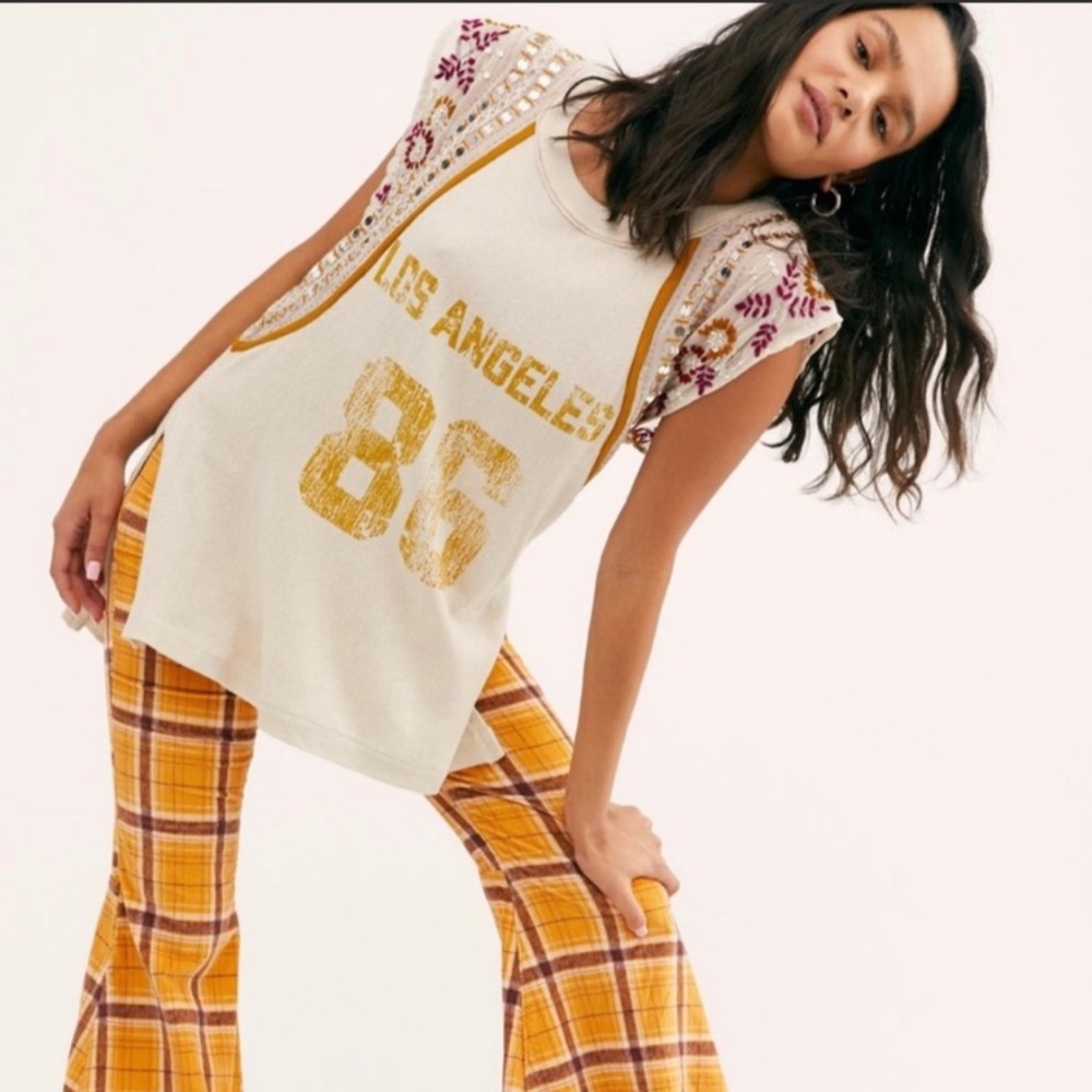 Free People Los Angeles 86 Summer Nights Tee L